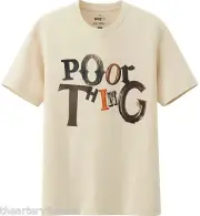 JACK PIERSON x UNIQLO 'POOR THING' SPRZ NY Art Word Sculpture T-Shirt S Nat. NEW