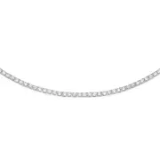 Silver 44cm 3mm Cz Necklace in Clear