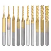 1 Set 0.8-3.175mm Titanium Coat Carbide End Mill Engraving CNC Router Bits