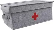 kokiya Emergency Kit Storage Box Divided First Aid Supplies Organizer First Aid Box Pet Frist Aid Kit Case Set for Office Cosmetic