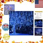 UL Certified Waterproof LED Meteor Shower String Lights – 8 Tubes, 192 LEDs