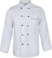 [Wzmzjy] Unisex Chef Coat Long Sleeve Restaurant Uniforms