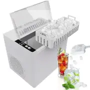 Ice Maker Countertop, Portable Ice Machine with Ice Scoop, Basket, 9 Cubes in 6