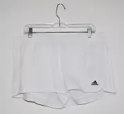NWT adidas Women's White Pacer Three Stripe Woven Shorts sz XL