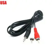 1.5m 3.5mm Jack to 2 RCA Cable/Lead Y Audio Adapter