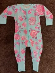 NEW BNIP Baby girl BONDS Floral Blooms Wondersuit- Size 00 / 3 - 6 m FREEPOST