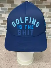 G/Fore Flexfit Tech 110 Blue Snapback Golf Hat Cap Logo Golfing Is The S*** New