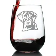 Black Lab Face Stemless Wine Glass - Large Glasses - Cute Gifts for Dog...