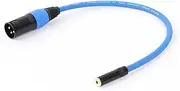 ROBAUN 3.5mm (1/8) Mini Stereo to XLR Cable Female to Male Professional Audio Cable Microphone Speaker Sound Consoles Amplifier(Blue,0.29m)