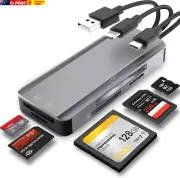 5-In-1 Multi Memory Card Reader,Aluminum Sd/Tf/Cf/Ms/M2/Micro SD Card Reader Ada