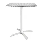Bolero Square Flip-Top Table Stainless Steel 600mm - Cafe Tables (CG838) - CG838