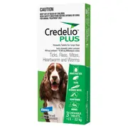 Credelio Plus Chewable Tablets For Large Dogs 11-22kg - 6pk Red