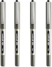 uni-ball EYE - UB-157 Rollerball Pens - 0.7mm Nib - Black - Pack of 4