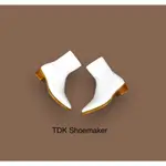 LUKAS 尖頭靴配牛皮白色拉鍊黃色鞋底 5CM 男女款尖頭 YKK - TDK SHOEMAKER