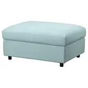 VIMLE footstool with storage, Saxemara light blue