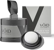 VOID Homme Hairline Powder (Light Brown) Instant Hair Concealer for Root Cover up, Mens Hair Powder & Hair loss Concealer, Bald Spot Concealer, Beard Filler, Water-Resistant 48Hr Root Touch Up Powder