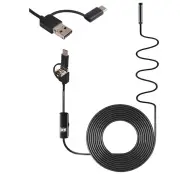 3-in-1 Mobile Phone Industrial Borescope Inspection Built-in 6 Adjustable LEDs Lights 8mm 1280*720 Resolution IP67 Water
