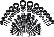 [Memsion] Ear Stretching Kit 50 Pieces 14Gauges-00Gauges Earrings Piercing Kit
