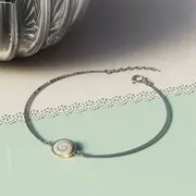 Solid 925 Sterling Silver Spiral Charm Bracelet