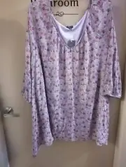 Autograph Sz 24. Oversized Mauve Pink Floral Lined
