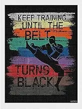 DIY Diamond Painting Kits Keep Training Black Karate Diamond Art for Adults Kids, Full Round Drill Paint by Numbers Arts Pictures for Home Wall Decor Gifts 12 X 16 Inch