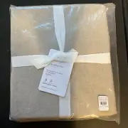 Pottery Barn Belgian Flax Linen Light Filtering Curtain 50 X 84 Dark Flax, NWT