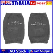 1 Pair Antiskid Baby Kneepads Protector Soft Crawling Leg Warmers(Dark Grey AU