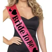 Bride To Be Sash Adult Pink
