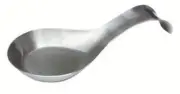 Single Spoon Rest Steel silver set of 1