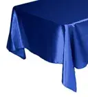 Tektrum 70 X 70 inch Square Silky Satin Tablecloth - Party Banquet (Blue)
