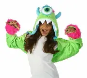 Monstar Cyclops Eye Monster UGGSY SHRUG Hoodie Halloween Costume Tween M/L 8-14