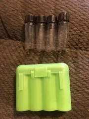 VIAL Carrying CASE Green X1/ Holder Protector + 4/ 1 oz GOLD VIALS