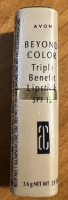 Avon Beyond Color Triple Benefit Lipstick Color BEIGE SHIMMER NEW DISC’D SEALED
