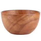 AU 13x6.5cm Kitchen Tableware Wooden Soup Fruit Salad Bowl Food Container