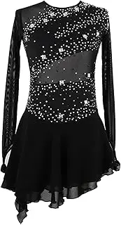 [Zagitova] Ice Figure Skating Dress for Girls Open Back Graceful Women Competition Dance Costume with Shiny Rhinestone