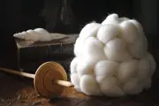 FALKLAND Undyed Combed Top Natural Wool Roving Spinning Felting fiber - 4 oz