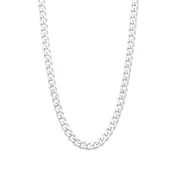 Bevilles 9kt White Gold Silver Infused Chain Necklace