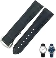 [DJDLFA] Crocodile Leather Watch Band Fit For Omega De Ville Seamaster Constellation 18mm 19mm 20mm 21mm 22mm Real Alligator Skin Strap