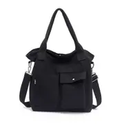 Canvas Single Shoulder Bag Handbag Messenger Bag (Color:Black Size:OneSize)