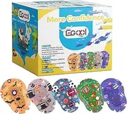EGOOL Eye Patches for Boys, Treatment of Lazy Eye (Amblyopia), 5 Cute Colorful Patterns, 50 Pack Individually Wrapped, Regular Size for Boys