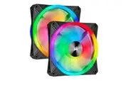 Corsair QL140 RGB Dual Fan Kit with Lighting Node Core, ICUE, 140mm RGB LED PWM Fan 26dBA, 50.2 CFM, 2 Fan Pack