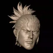 Unpainted 1/10 Miyamoto Musashi Head Sculpt For 7" mcfarlane action Figure