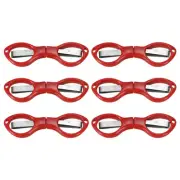 6 Pcs Folding Scissors Non-Rust Portable Mini Scissors Travel Small Shear Red