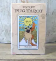 Pocket Sized Pug Tarot Deck W/ Guidebook by Pug & Duck Pub. Indie / New / Sealed