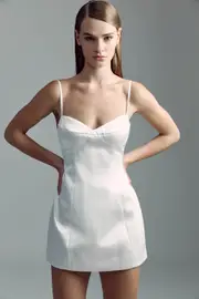 marcello hourglass mini dress in orchid white