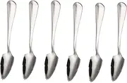 6pack/lot Stainless Steel Baby Fruit Scraper for Easy Eating Childrens Spoon Baby Food Tool Baby Tableware Food Spoon