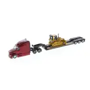 Diecast Masters 1:87 Peterbilt 579 Truck With Lowboy Trailer/Dozer Kids Toy 8y+