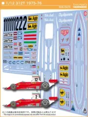 SHUNKO Decal Sheet 1:12 Scale Ferrari 312T 1975-6 Suit Tamiya Kit SHK-D475