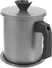 CRILSTYLEO Stainless Steel Grease Pot with Removable Fine Mesh Strainer for Oil Storage Multi Use Oil Strainer Container and Storing Liquid Seasonings