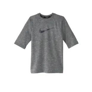 NIKE 防曬衣 男童 兒童 七分袖上衣 SWOOSH 灰 NESSA825-001